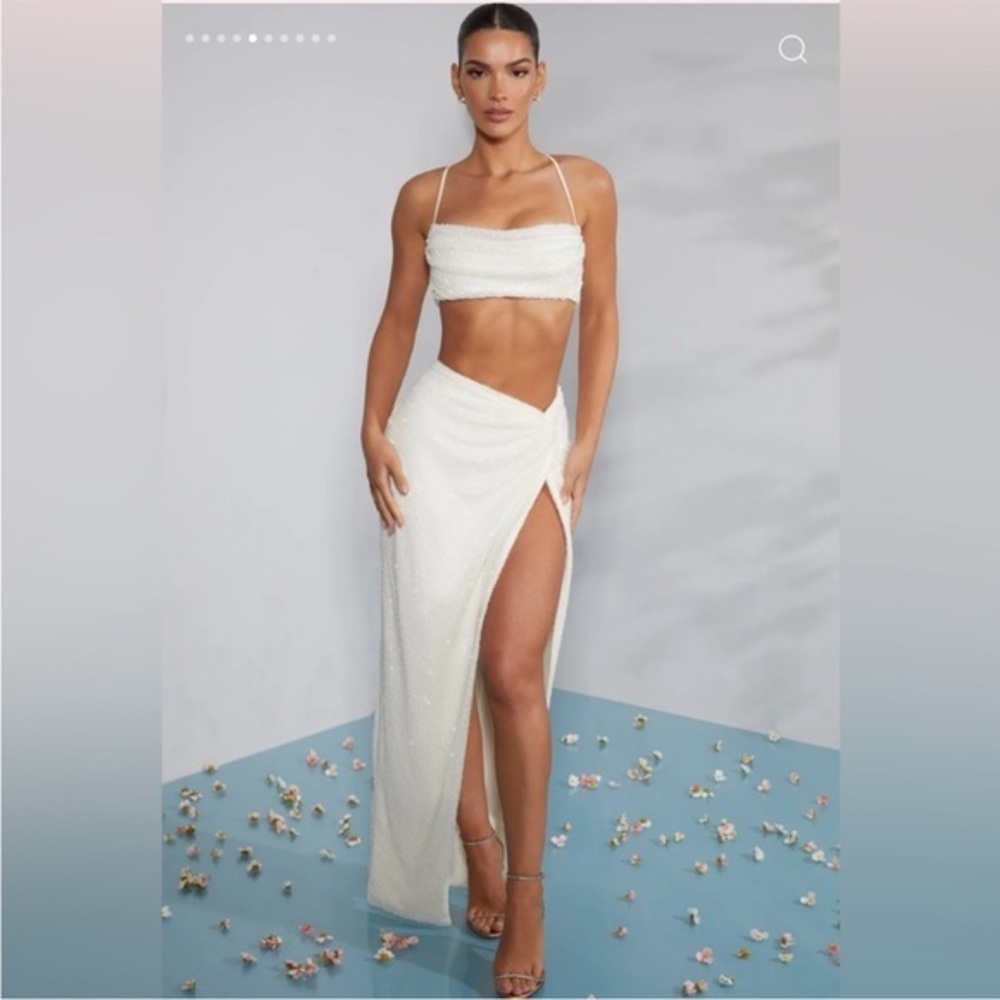 Oh Polly White Maxi Skirt